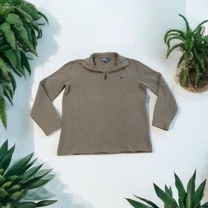 Polo by Ralph Lauren Green Gray Zip Up Sweater